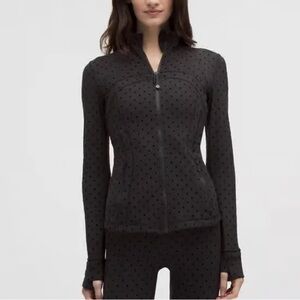 Lululemon Define Jacket *Nulu, Polka Flocked Black, Size 12